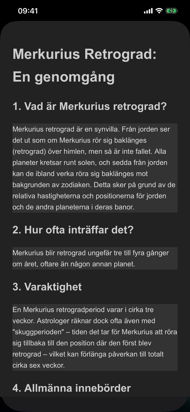 Tydliga guider till varje retrograd och hur du hanterar den.